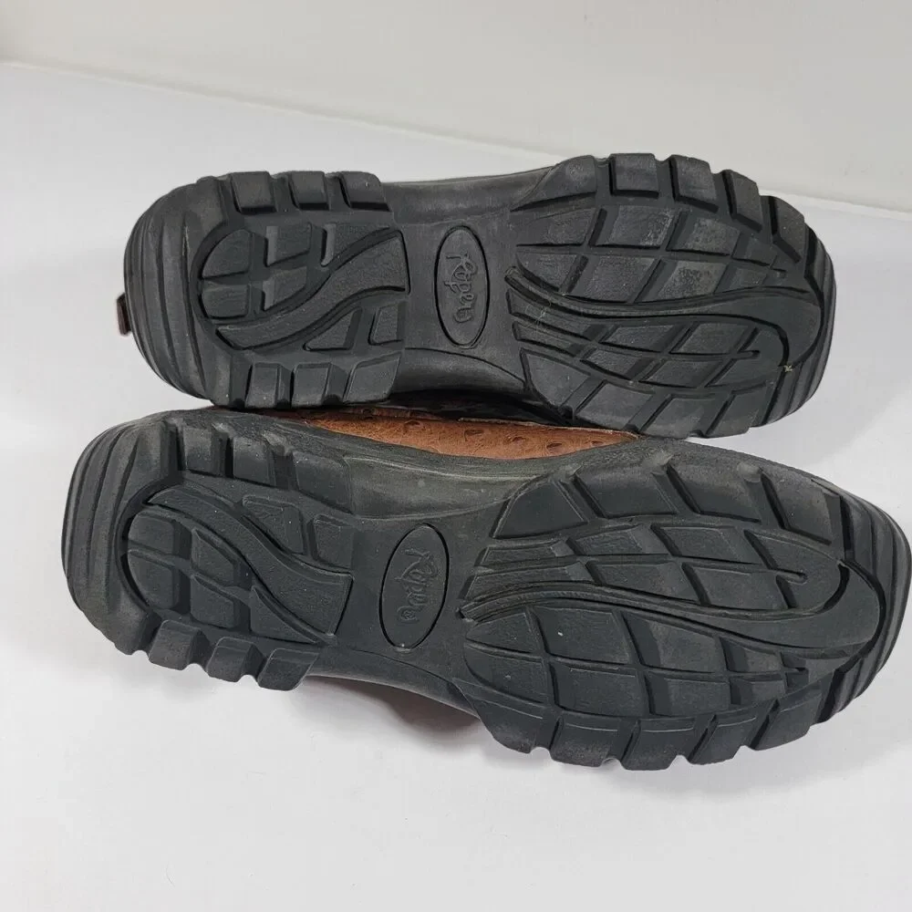 Roper Men's Size 8.5‎ Ostrich Print Leather Clog Slip On Shoes